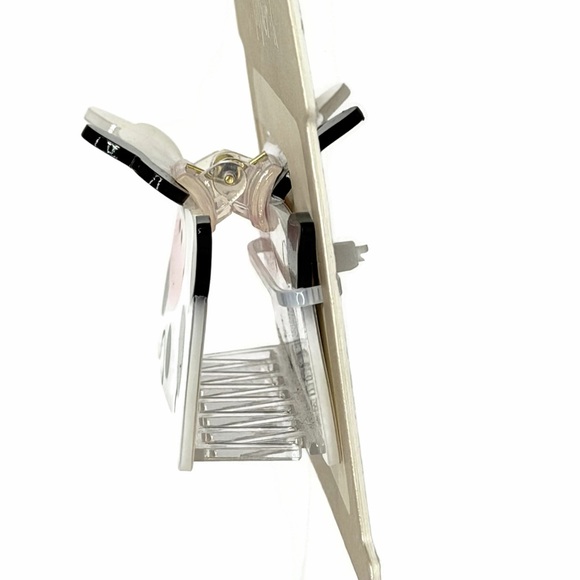 Piper K Cow Hair Claw Clip White Black Pink - Picture 5 of 8